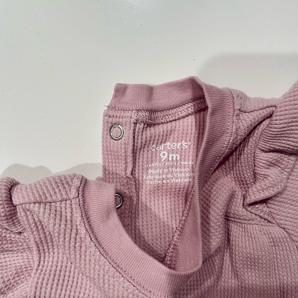 Carter's Pink Ruffled One Piece - Picture 3 of 4